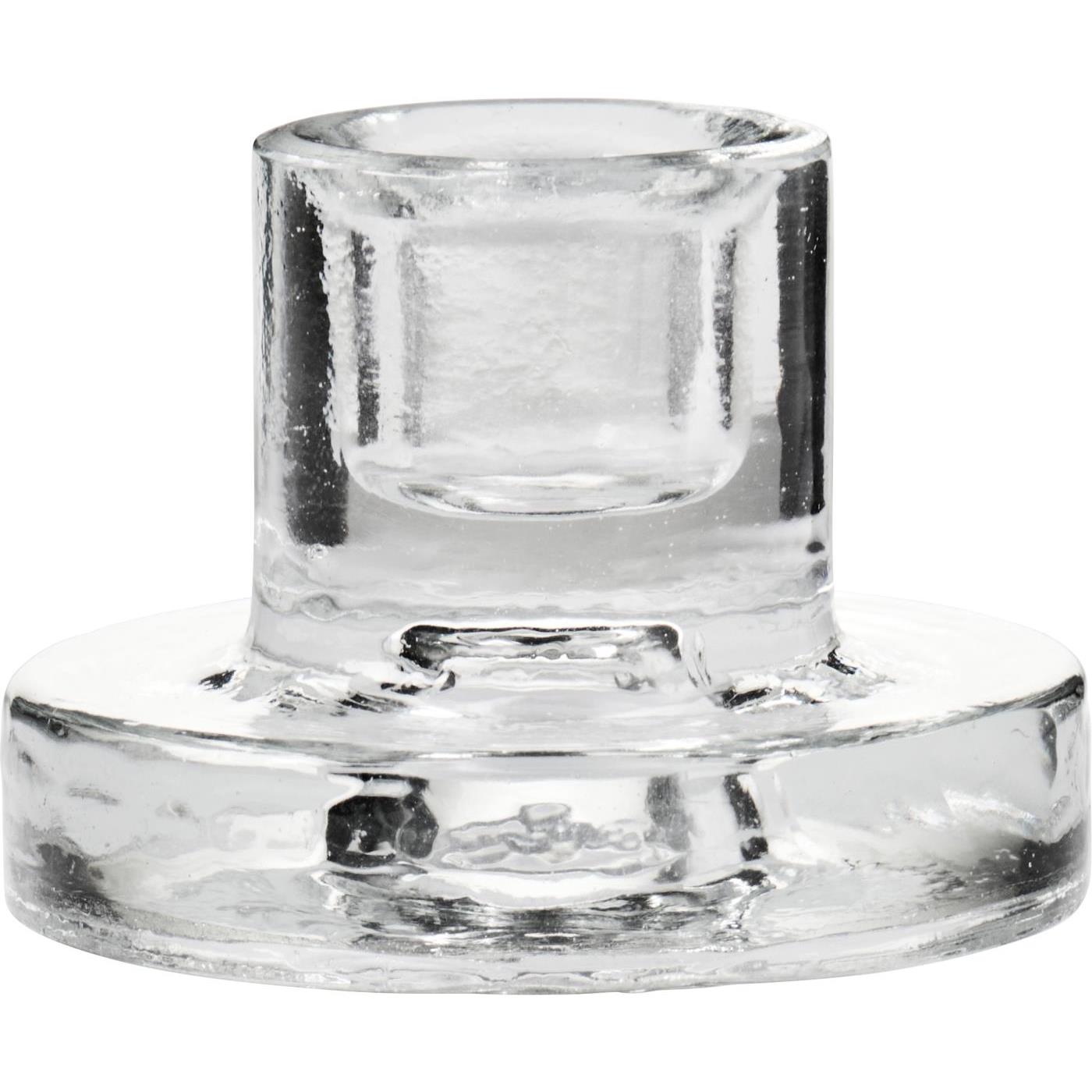 Candle holder glass f/1.3 cm candle (clear)